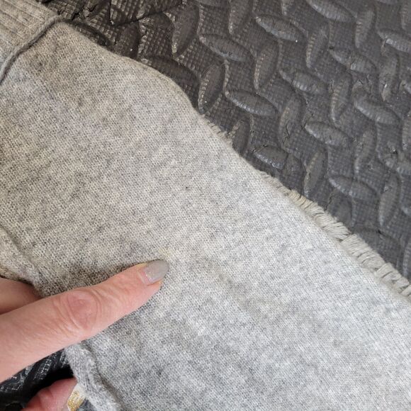 N:Philanthropy Distressed Cardigan Tunic Sweater XS S Gray Wool Modal Cashmere - Picture 6 of 9